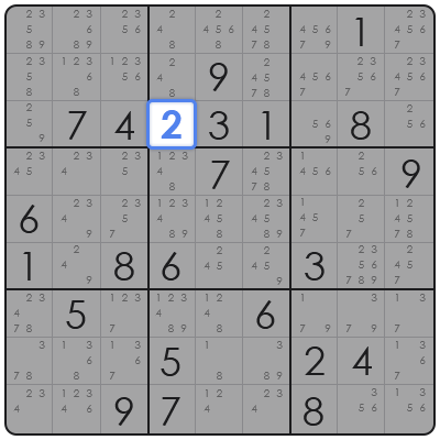 sudoku hidden singles method